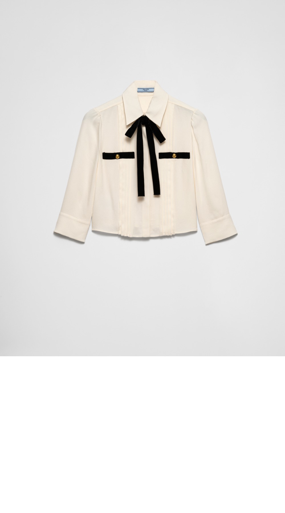 미러급레플리카사이트 | 명품레플리카 전문 쇼핑몰  | 퍼스트원 - 플리츠 사브레 셔츠 > 프라다