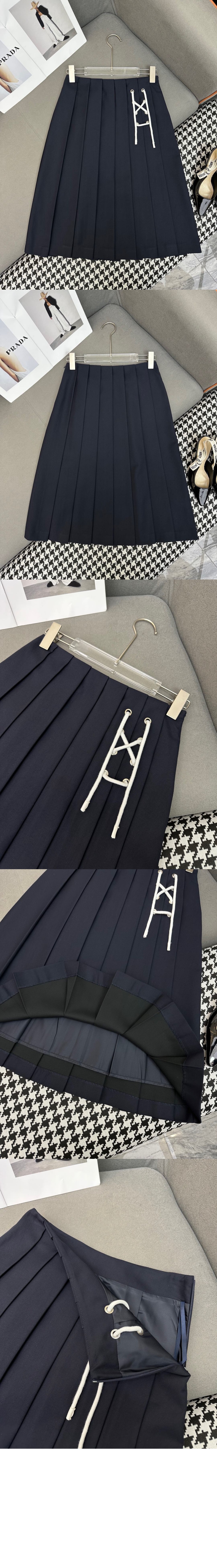 미러급레플리카사이트 | 명품레플리카 전문 쇼핑몰  | 퍼스트원 - 플리츠 개버딘 미디스커트 > 프라다