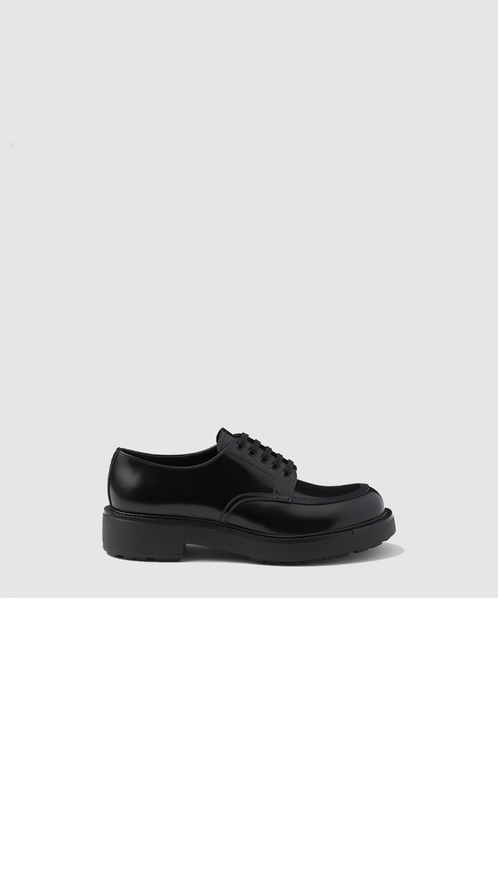 미러급레플리카사이트 | 명품레플리카 전문 쇼핑몰  | 퍼스트원 - 브러쉬드 가죽 더비 슈즈 2EG445 > 프라다