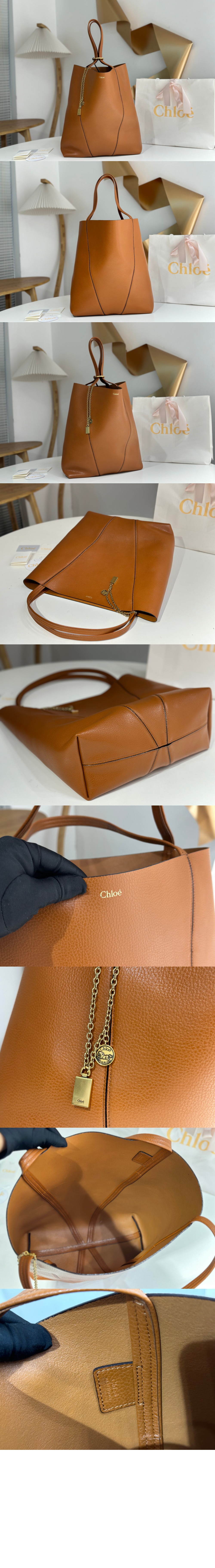 미러급레플리카사이트 | 명품레플리카 전문 쇼핑몰  | 퍼스트원 - 그레인드 가죽 라지 Chloé Spin 토트백 SS810 > 끌로에