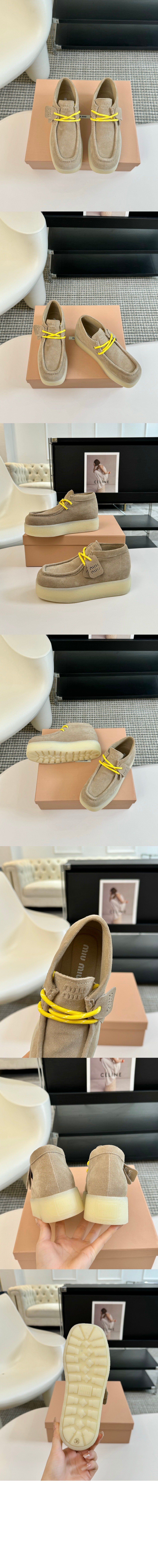 미러급레플리카사이트 | 명품레플리카 전문 쇼핑몰  | 퍼스트원 - 스웨이드 델라베 웨지 앵클 부츠 5T263E > 미우미우