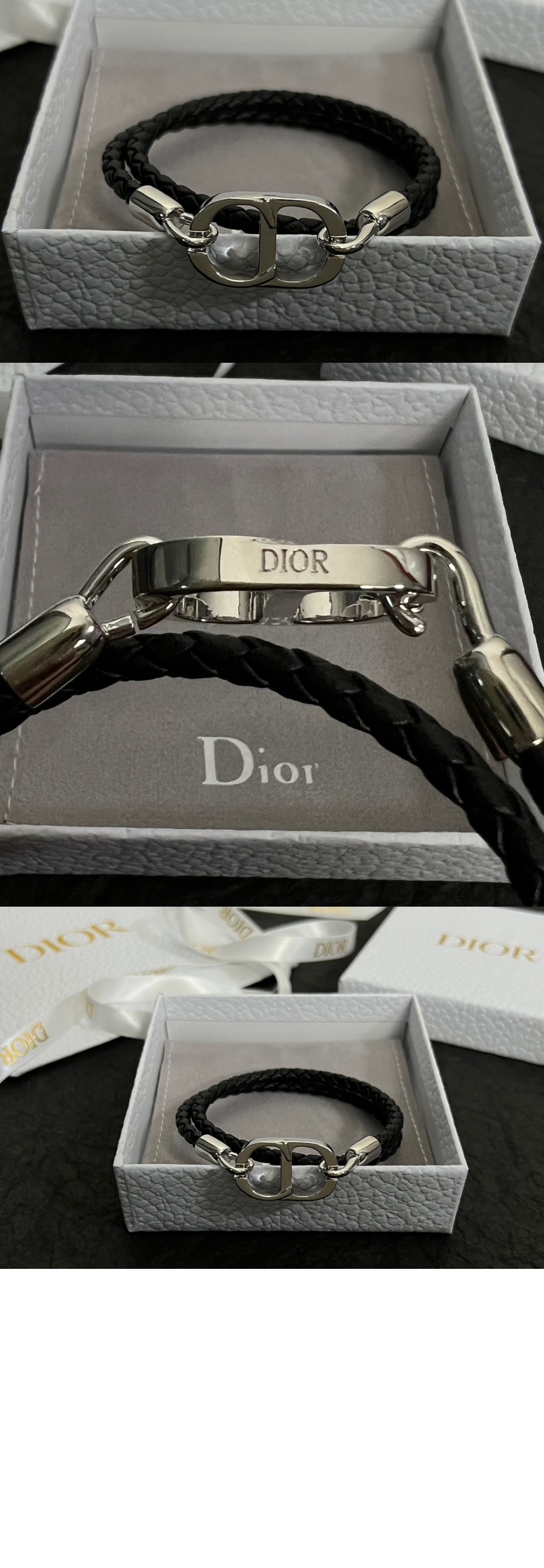 미러급레플리카사이트 | 명품레플리카 전문 쇼핑몰  | 퍼스트원 - CD Icon 브레이드 가죽 더블 팔찌  B1973 > 디올