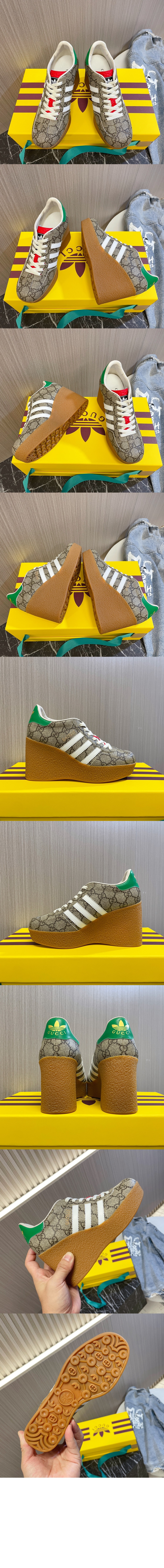 미러급레플리카사이트 | 명품레플리카 전문 쇼핑몰  | 퍼스트원 - 구찌 x 아디다스 웨지 가젤 스니커즈 725655 > 구찌