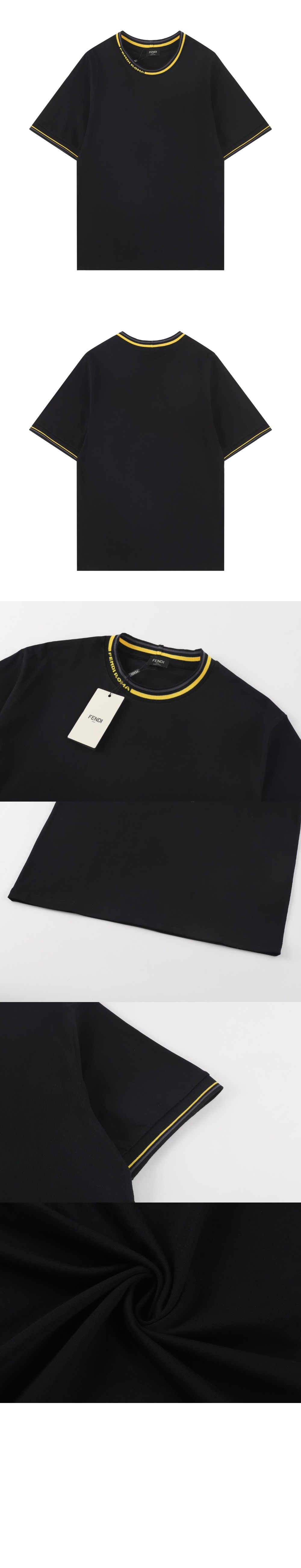 미러급레플리카사이트 | 명품레플리카 전문 쇼핑몰  | 퍼스트원 - 콘트라스트 트리밍 로고넥 티셔츠 > 펜디