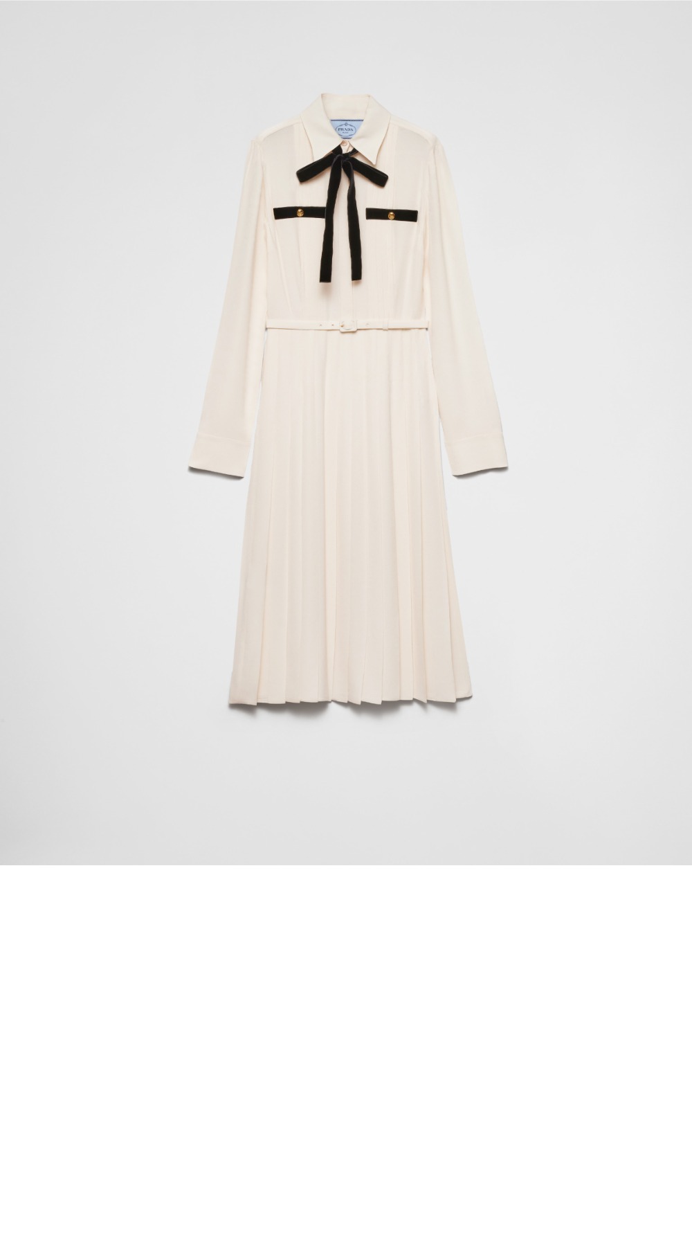 미러급레플리카사이트 | 명품레플리카 전문 쇼핑몰  | 퍼스트원 - 롱 플리츠 새틴 사블 드레스 > 프라다