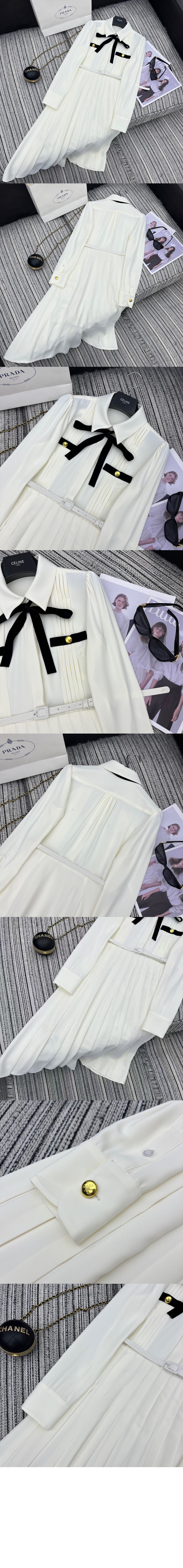 미러급레플리카사이트 | 명품레플리카 전문 쇼핑몰  | 퍼스트원 - 롱 플리츠 새틴 사블 드레스 > 프라다