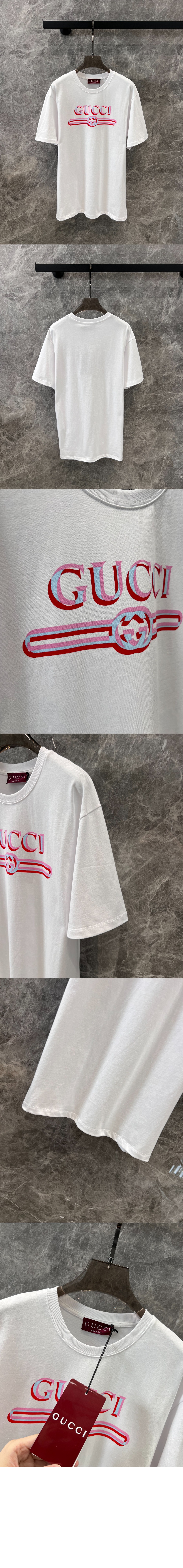 미러급레플리카사이트 | 명품레플리카 전문 쇼핑몰  | 퍼스트원 - 프린트 코튼 저지 티셔츠 > 구찌