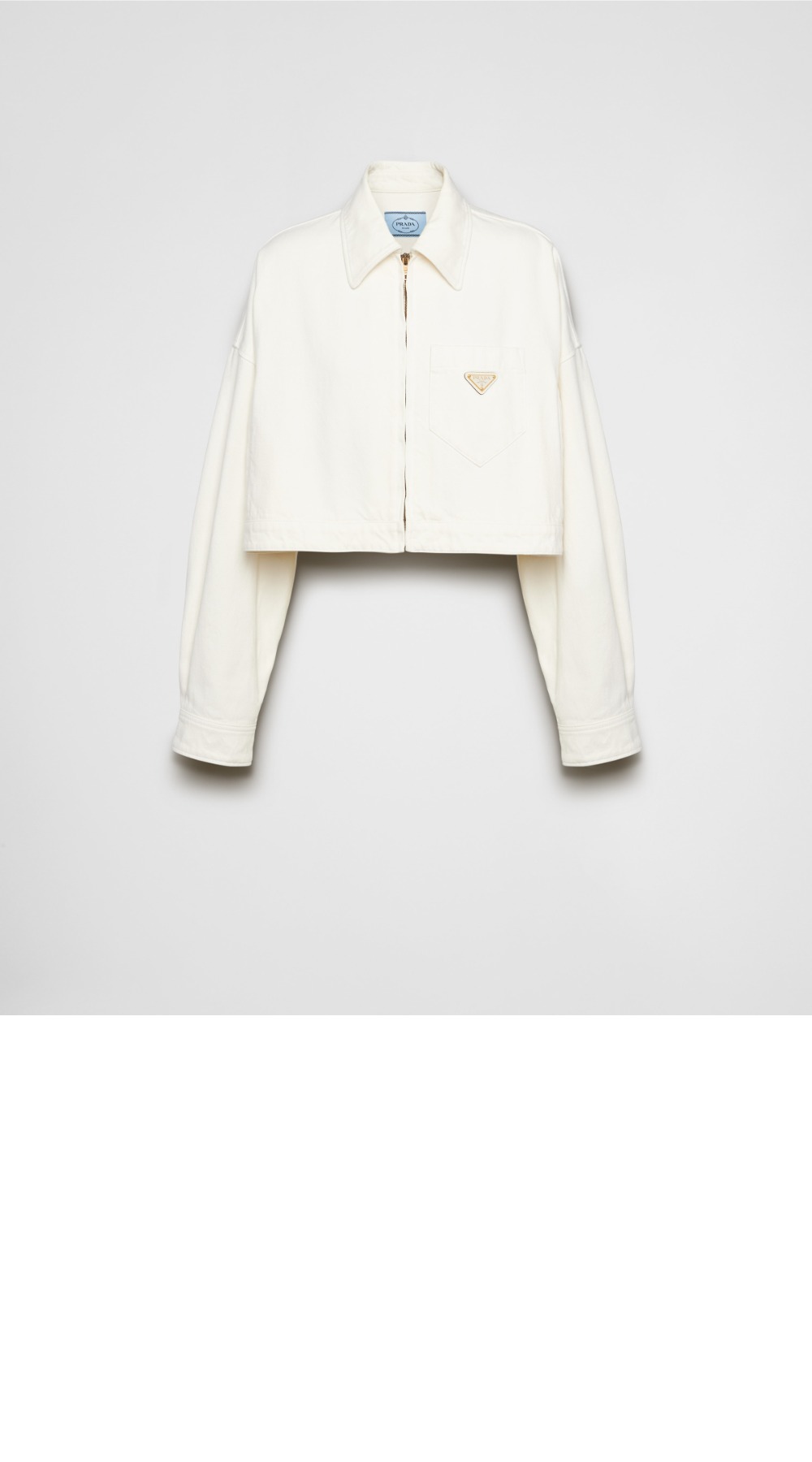 미러급레플리카사이트 | 명품레플리카 전문 쇼핑몰  | 퍼스트원 - 크롭 오가닉 데님 재킷 > 프라다