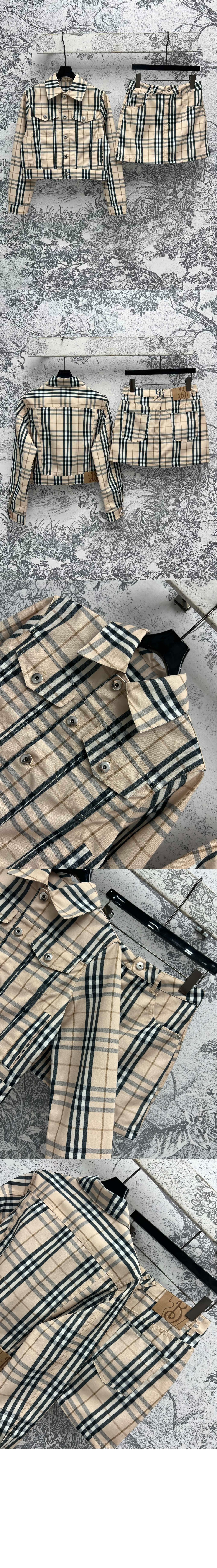 미러급레플리카사이트 | 명품레플리카 전문 쇼핑몰  | 퍼스트원 - 크롭 체크 데님 재킷 > 버버리