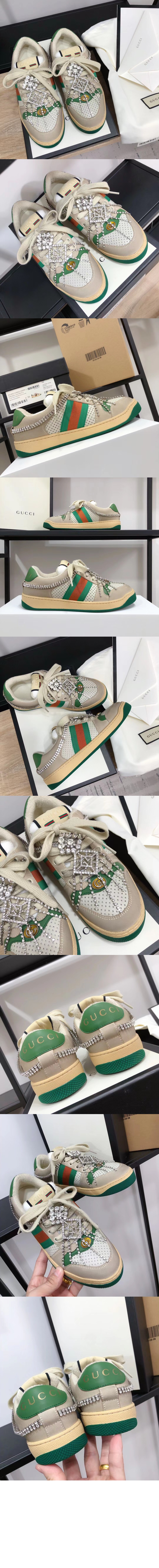 미러급레플리카사이트 | 명품레플리카 전문 쇼핑몰  | 퍼스트원 - 크리스탈 러너 여성 스니커즈 스크리너 570903 > 구찌