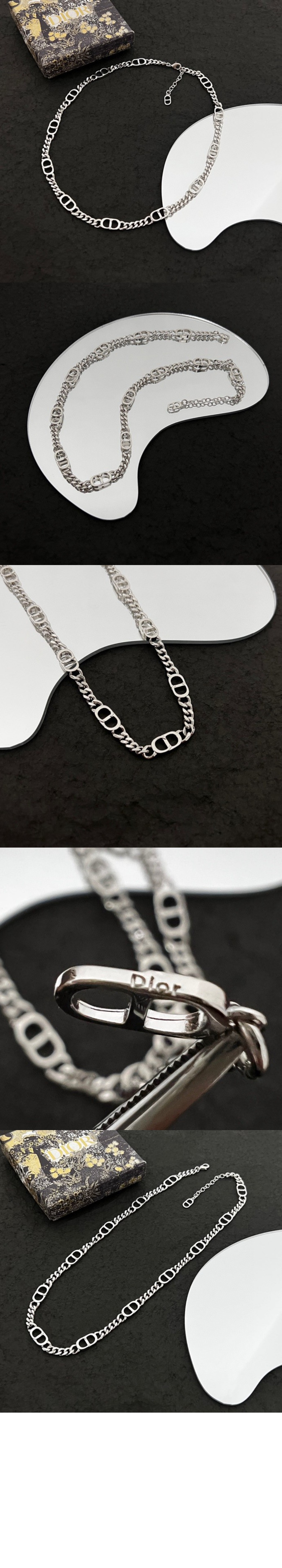 미러급레플리카사이트 | 명품레플리카 전문 쇼핑몰  | 퍼스트원 - CD Icon 슬림 체인 링크 목걸이 N1574 > 디올
