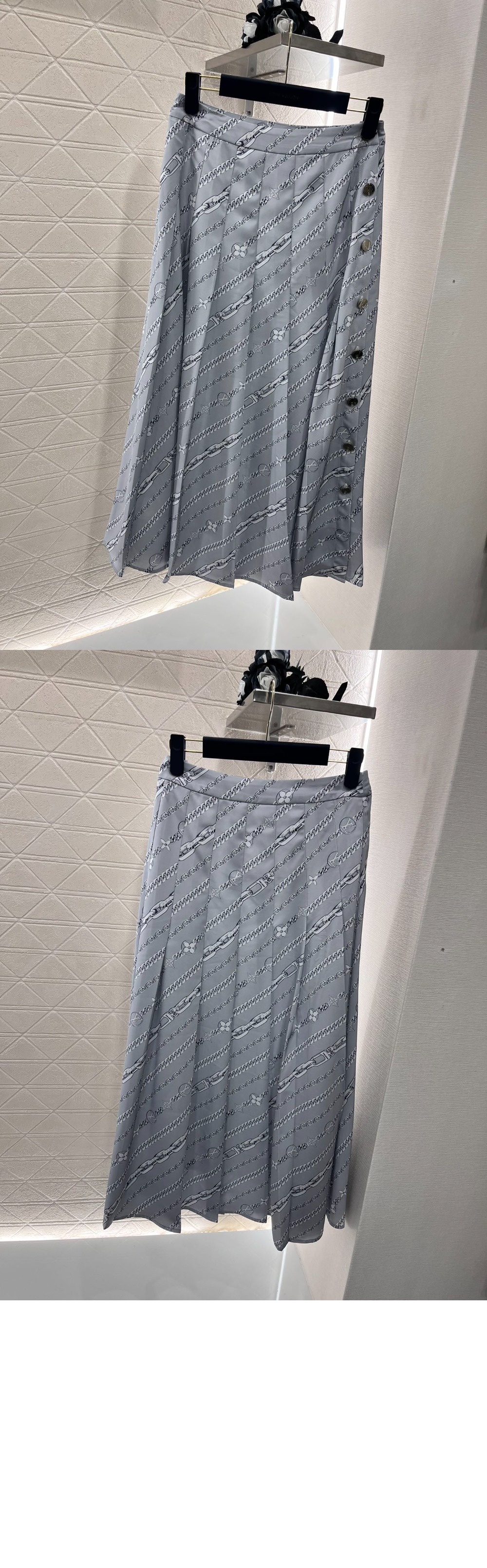 미러급레플리카사이트 | 명품레플리카 전문 쇼핑몰  | 퍼스트원 - 체인 프린트 플리츠 스커트 > 루이비통