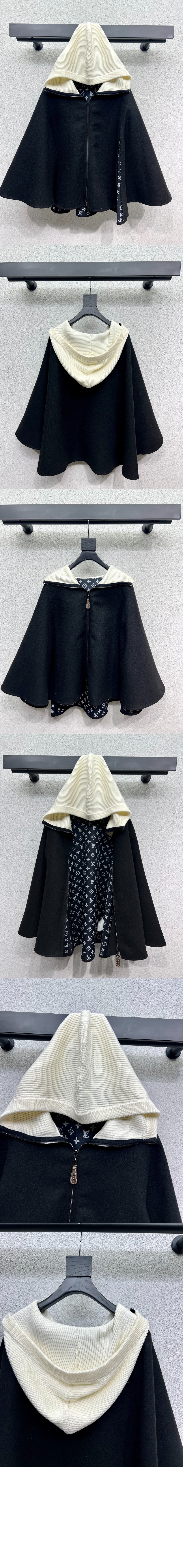 미러급레플리카사이트 | 명품레플리카 전문 쇼핑몰  | 퍼스트원 - 리브드 후드 더블 페이스 케이프 > 루이비통