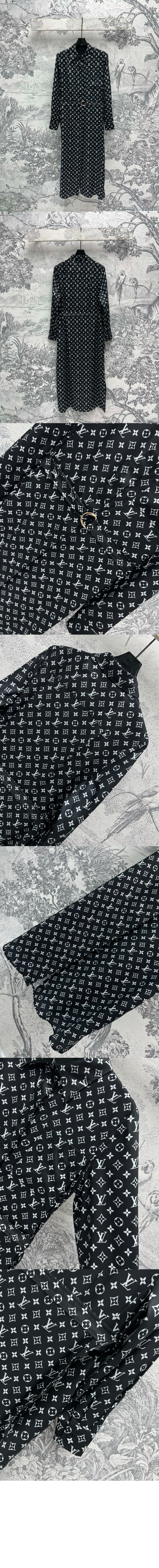 미러급레플리카사이트 | 명품레플리카 전문 쇼핑몰  | 퍼스트원 - 모노그램 실크 셔츠 드레스 > 루이비통