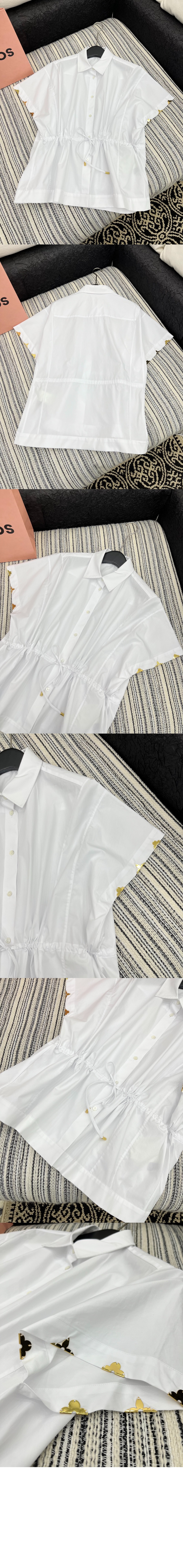 미러급레플리카사이트 | 명품레플리카 전문 쇼핑몰  | 퍼스트원 - 드로스트링 웨이스트 코튼 포플린 셔츠 > 루이비통