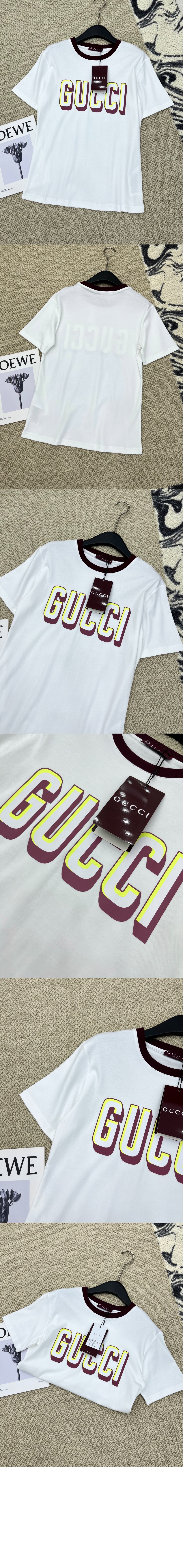 미러급레플리카사이트 | 명품레플리카 전문 쇼핑몰  | 퍼스트원 - 로고 프린트 반팔 > 구찌