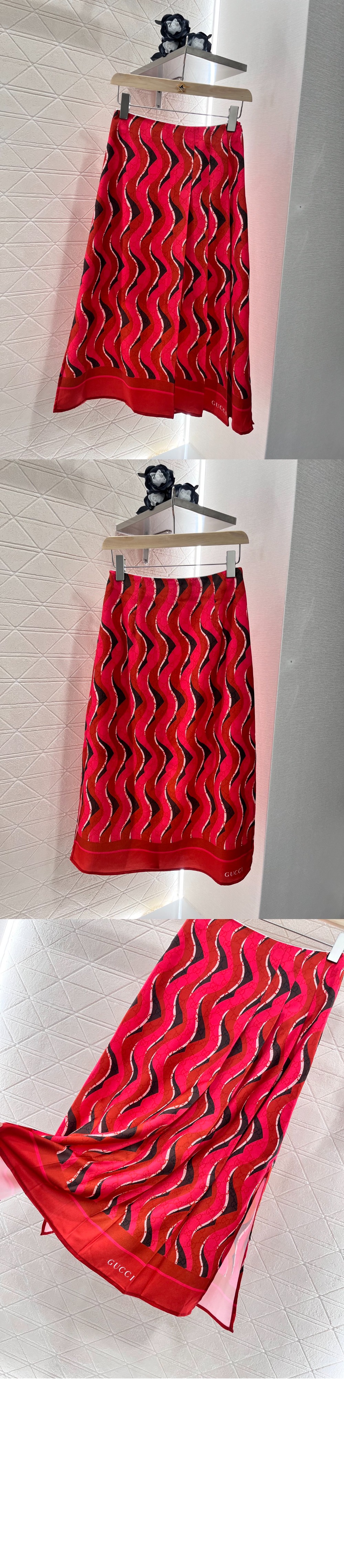 미러급레플리카사이트 | 명품레플리카 전문 쇼핑몰  | 퍼스트원 - 중간 길이 플로라 크레이프 스커트 > 구찌