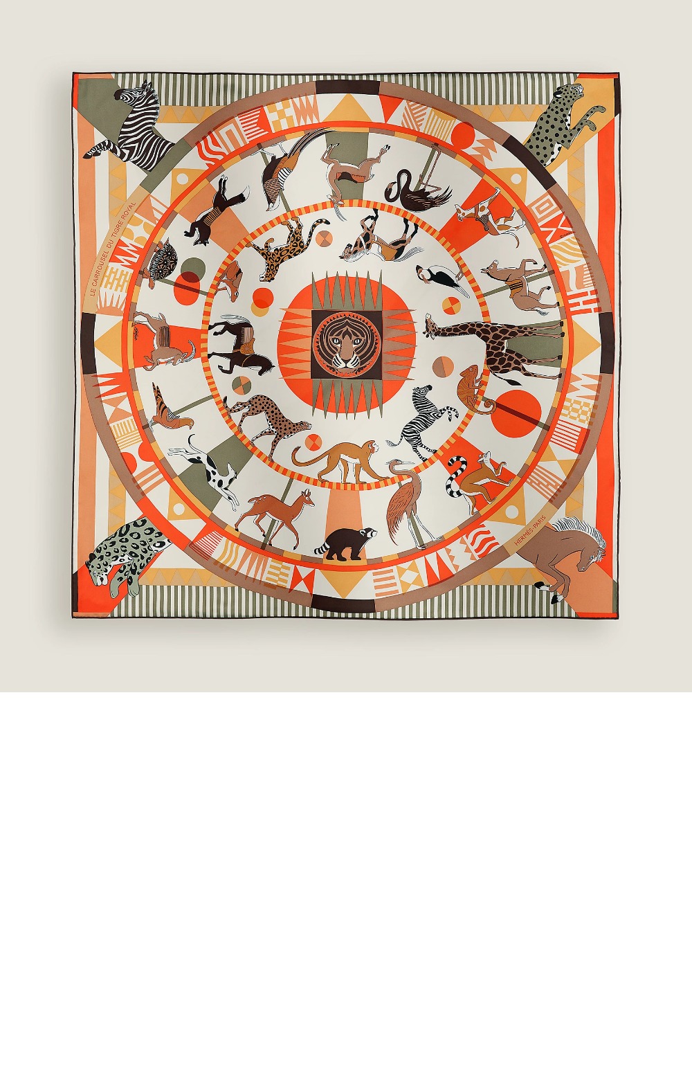 미러급레플리카사이트 | 명품레플리카 전문 쇼핑몰  | 퍼스트원 - Le Carrousel du Tigre Royal 스카프 90 > 에르메스