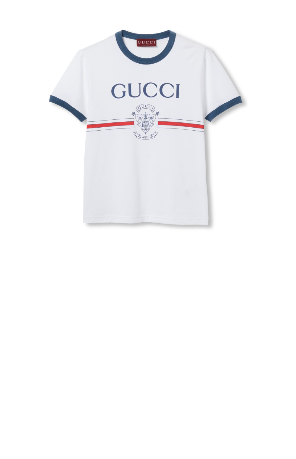 미러급레플리카사이트 | 명품레플리카 전문 쇼핑몰  | 퍼스트원 - 프린트 디테일의 코튼 저지 티셔츠 > 구찌