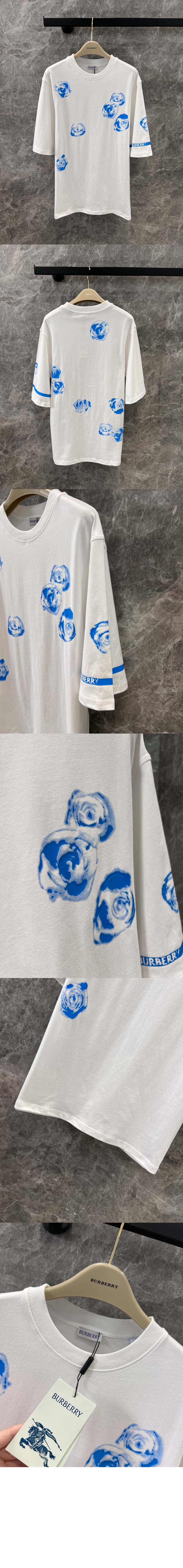 미러급레플리카사이트 | 명품레플리카 전문 쇼핑몰  | 퍼스트원 - 로즈 프린트 코튼 티셔츠 > 버버리