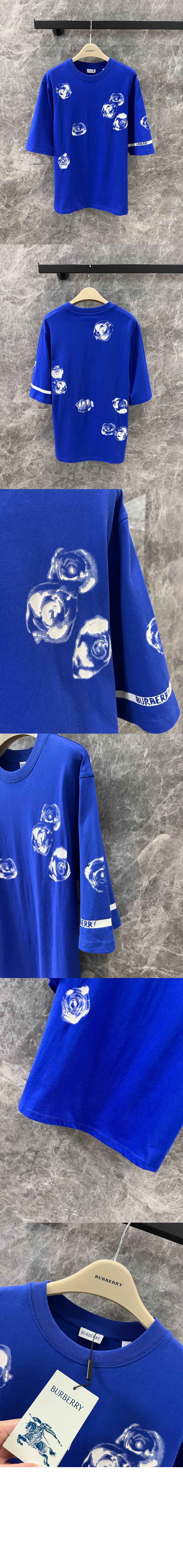 미러급레플리카사이트 | 명품레플리카 전문 쇼핑몰  | 퍼스트원 - 로즈 프린트 코튼 티셔츠 > 버버리