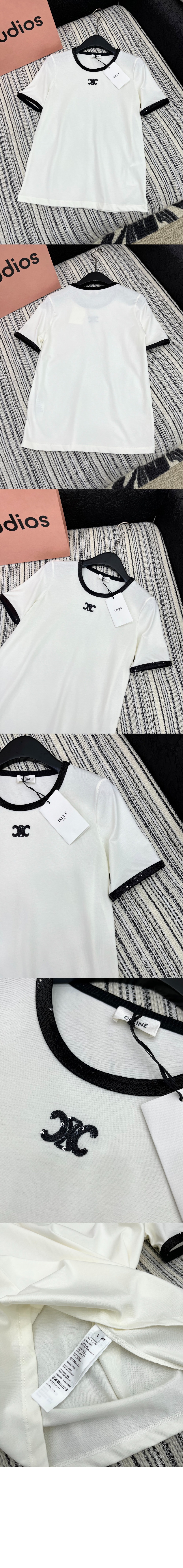 미러급레플리카사이트 | 명품레플리카 전문 쇼핑몰  | 퍼스트원 - 트리옹프 자수 티셔츠 > 셀린느