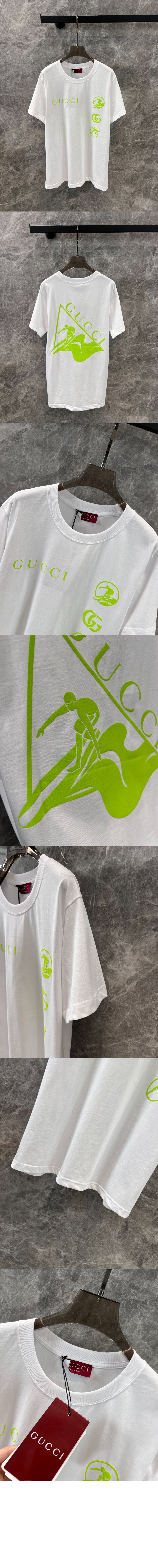 미러급레플리카사이트 | 명품레플리카 전문 쇼핑몰  | 퍼스트원 - 로고 프린트 반팔 > 구찌