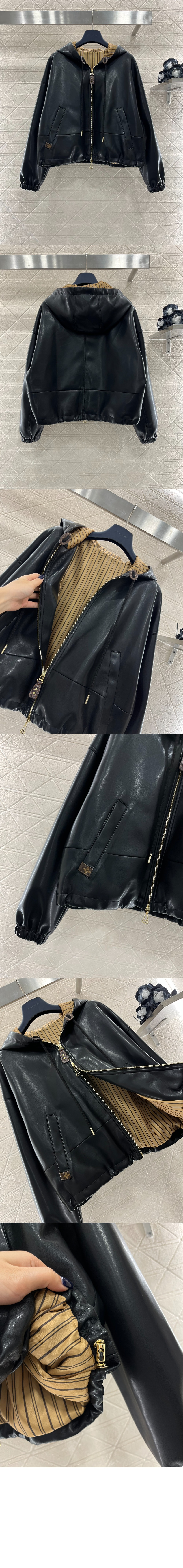 미러급레플리카사이트 | 명품레플리카 전문 쇼핑몰  | 퍼스트원 - 레더 후디드 재킷 > 루이비통