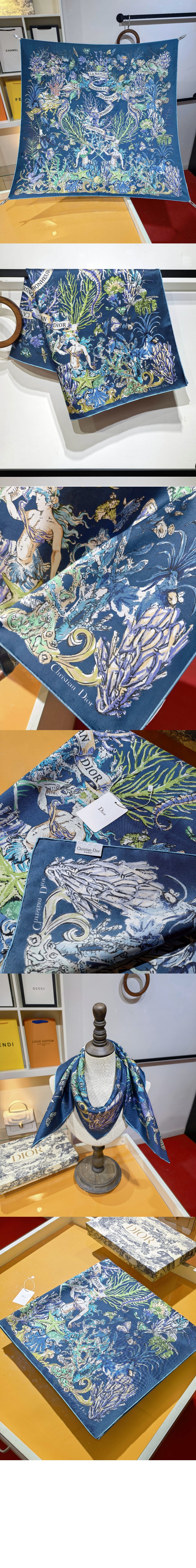 미러급레플리카사이트 | 명품레플리카 전문 쇼핑몰  | 퍼스트원 - Cabinet de la Mer 90 스퀘어 스카프 51CAM > 디올