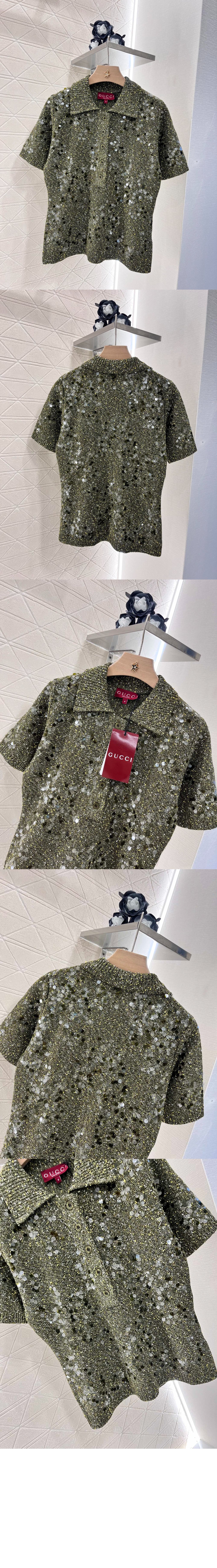 미러급레플리카사이트 | 명품레플리카 전문 쇼핑몰  | 퍼스트원 - 비스코스 트위드 블렌드 폴로 셔츠 > 구찌