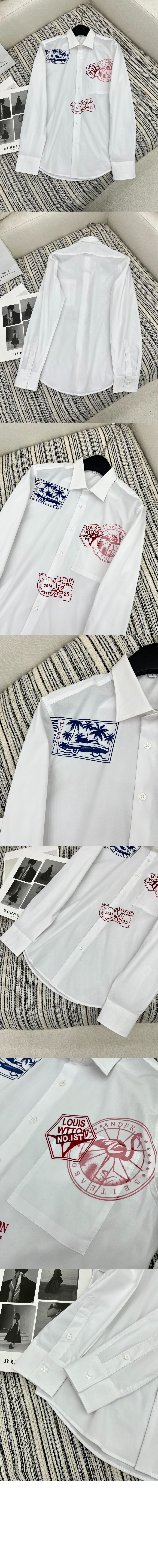 미러급레플리카사이트 | 명품레플리카 전문 쇼핑몰  | 퍼스트원 - 트래블 스탬프 롱 셔츠 > 루이비통