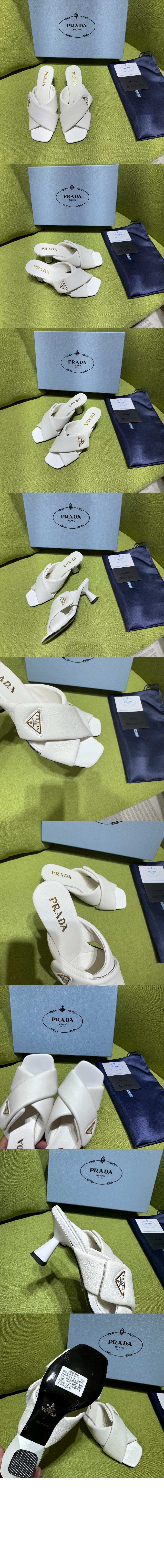 미러급레플리카사이트 | 명품레플리카 전문 쇼핑몰  | 퍼스트원 - 패딩 나파 가죽 샌들 1XX754 > 프라다