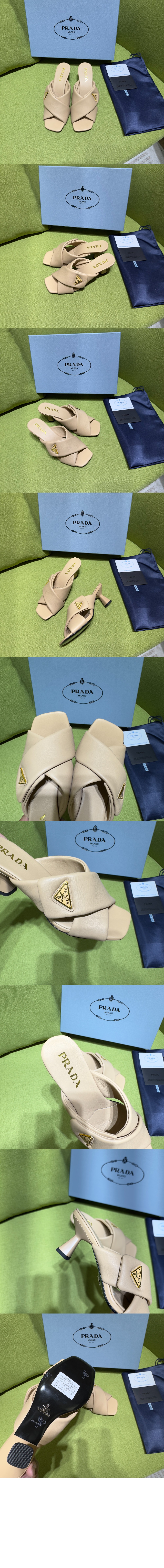 미러급레플리카사이트 | 명품레플리카 전문 쇼핑몰  | 퍼스트원 - 패딩 나파 가죽 샌들 1XX754 > 프라다