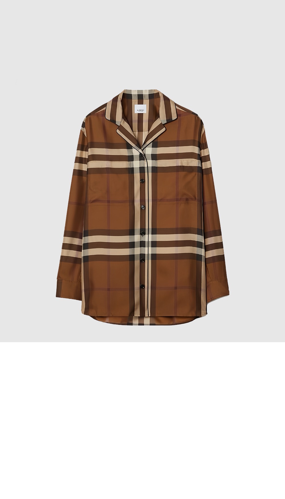 미러급레플리카사이트 | 명품레플리카 전문 쇼핑몰  | 퍼스트원 - 체크 실크 셔츠 > 버버리