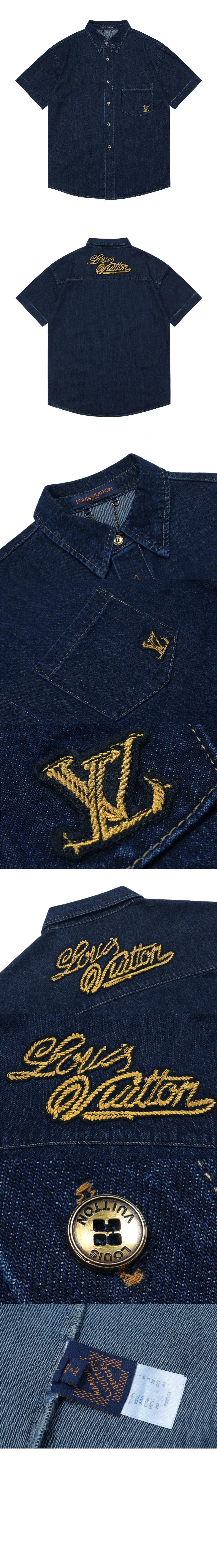 미러급레플리카사이트 | 명품레플리카 전문 쇼핑몰  | 퍼스트원 - 시그니처 데님 쇼트 슬리브드 셔츠 > 루이비통