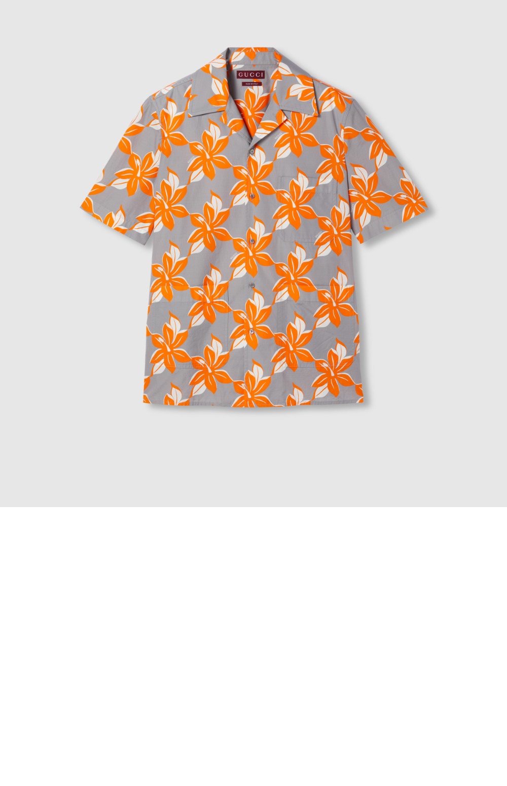 미러급레플리카사이트 | 명품레플리카 전문 쇼핑몰  | 퍼스트원 - 프린트 코튼 포플린 셔츠 > 구찌