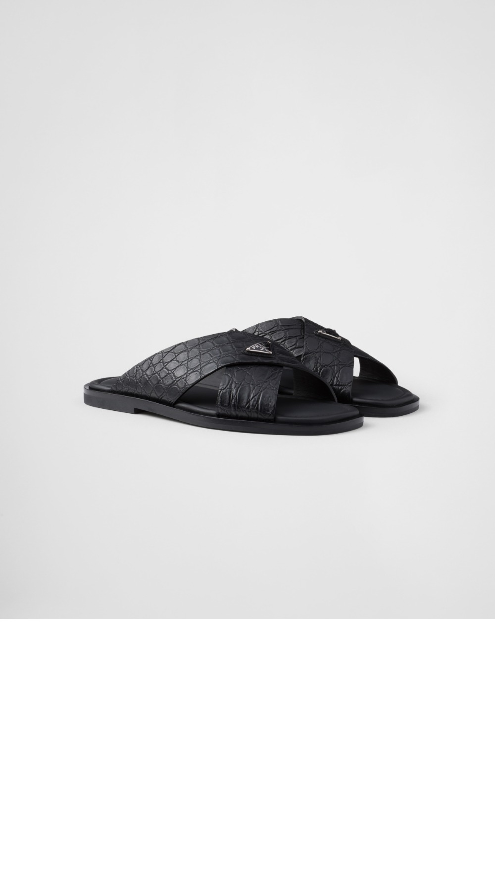 미러급레플리카사이트 | 명품레플리카 전문 쇼핑몰  | 퍼스트원 - 악어 가죽 크로스 샌들 2X3081 > 프라다