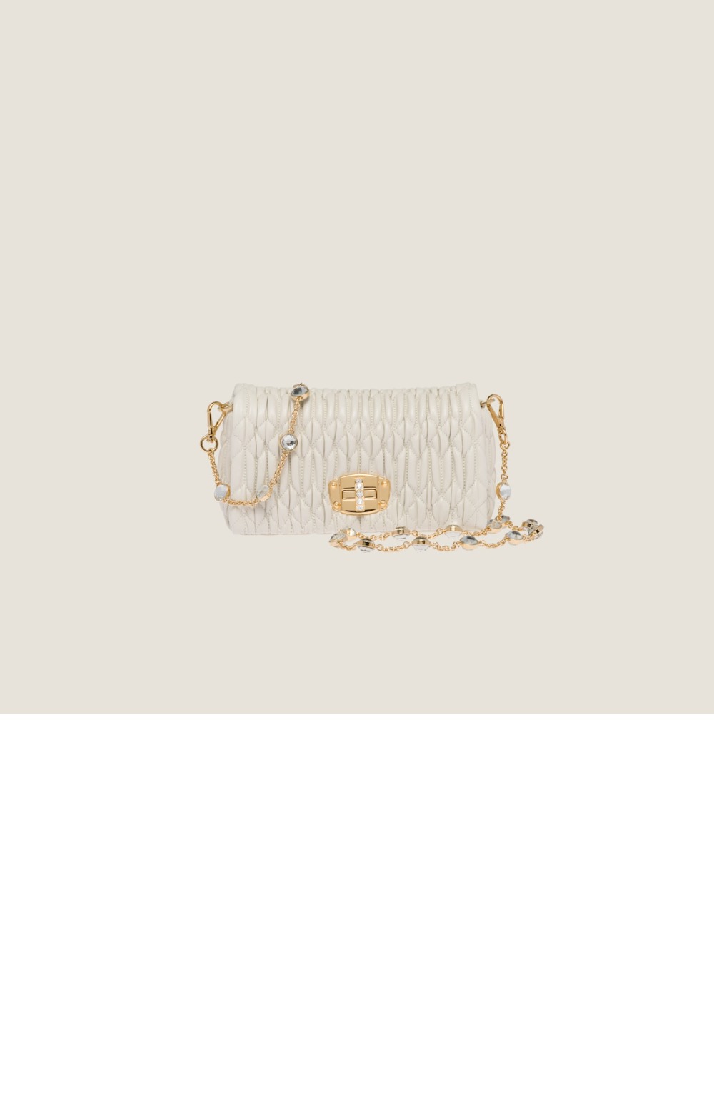 미러급레플리카사이트 | 명품레플리카 전문 쇼핑몰  | 퍼스트원 - 미우 크리스털 나파 가죽 및 크리스털 미니백 5BP079 > 미우미우