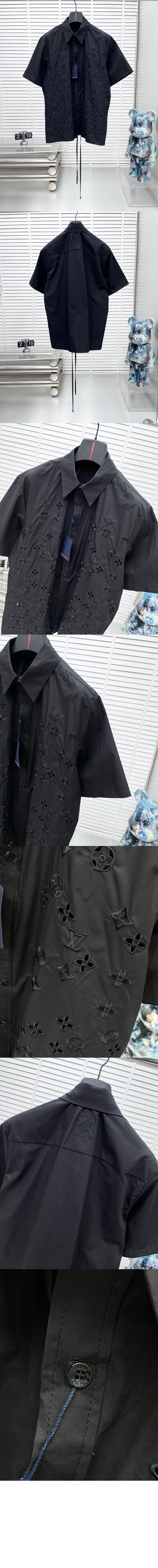 미러급레플리카사이트 | 명품레플리카 전문 쇼핑몰  | 퍼스트원 - 모노그램 플라워 엠브로이더드 쇼트 슬리브드 셔츠 > 루이비통
