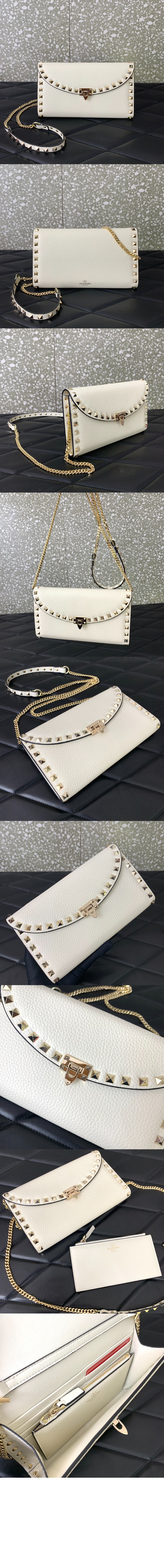 미러급레플리카사이트 | 명품레플리카 전문 쇼핑몰  | 퍼스트원 - 락스터드 그레인 송아지 가죽 체인 지갑 > 발렌티노