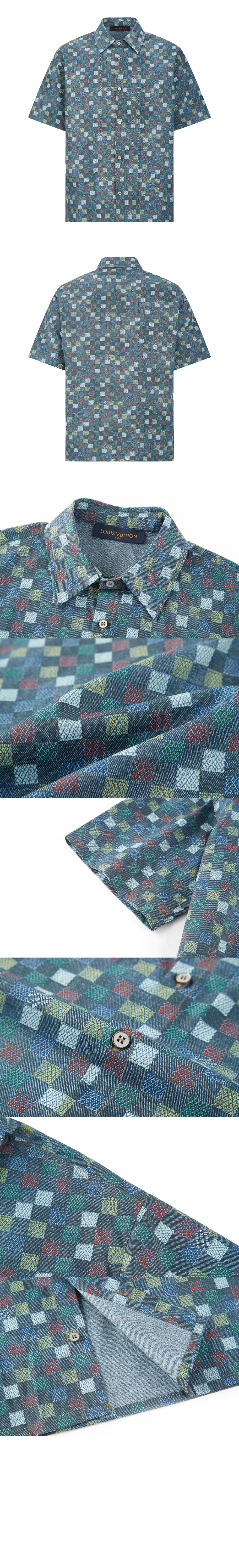 미러급레플리카사이트 | 명품레플리카 전문 쇼핑몰  | 퍼스트원 - 다미에 샴브레이 쇼트 슬리브드 셔츠 > 루이비통