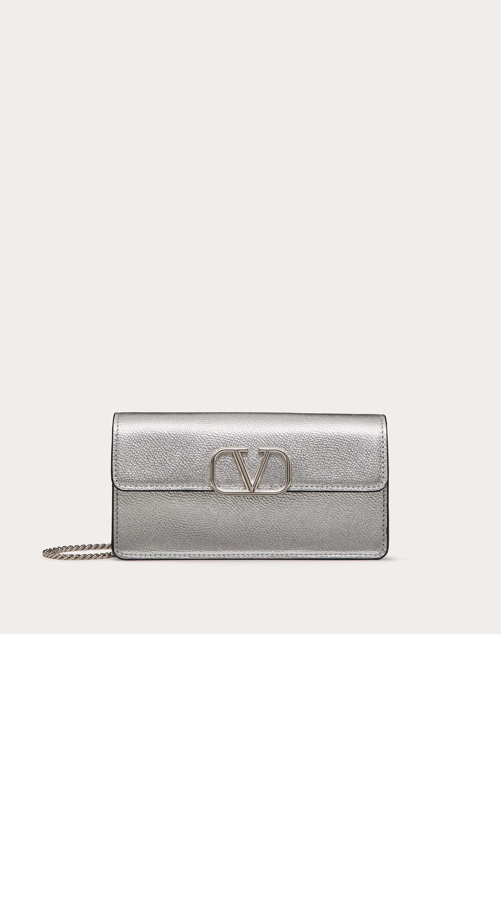 미러급레플리카사이트 | 명품레플리카 전문 쇼핑몰  | 퍼스트원 - VLogo 시그니처 메탈릭 그레인 카프스킨 체인 지갑 > 발렌티노
