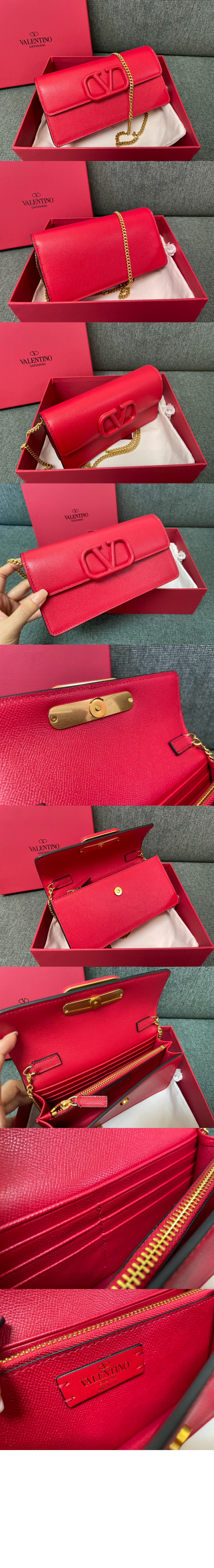 미러급레플리카사이트 | 명품레플리카 전문 쇼핑몰  | 퍼스트원 - VLogo 시그니처 메탈릭 그레인 카프스킨 체인 지갑 > 발렌티노