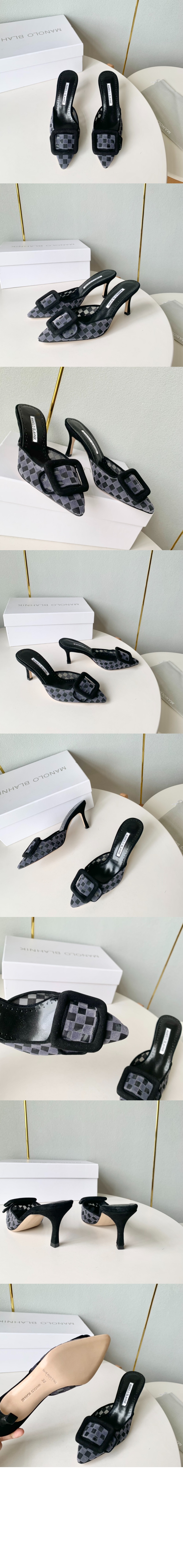 미러급레플리카사이트 | 명품레플리카 전문 쇼핑몰  | 퍼스트원 - 체크무늬 메시 뮬 > 마놀로블라닉