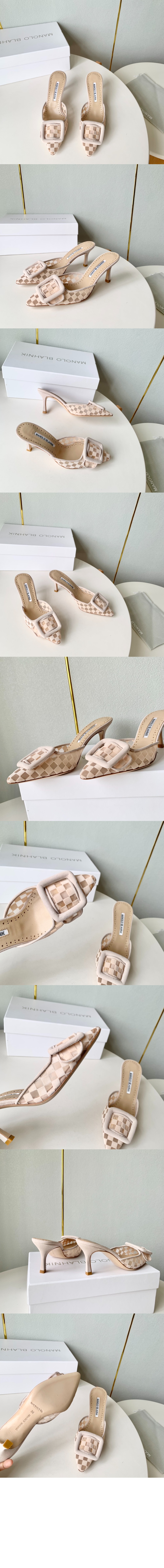 미러급레플리카사이트 | 명품레플리카 전문 쇼핑몰  | 퍼스트원 - 체크무늬 메시 뮬 > 마놀로블라닉