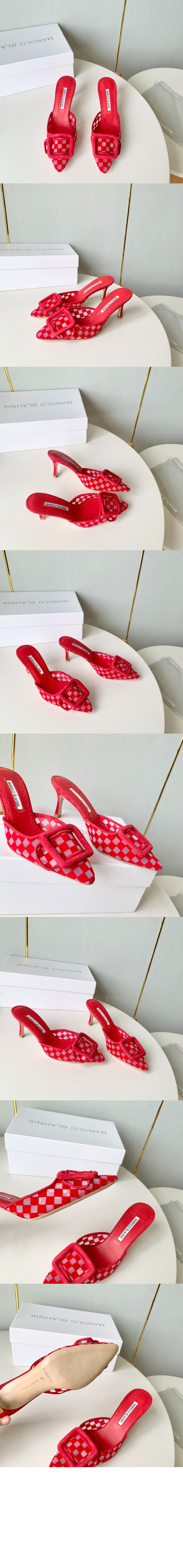 미러급레플리카사이트 | 명품레플리카 전문 쇼핑몰  | 퍼스트원 - 체크무늬 메시 뮬 > 마놀로블라닉