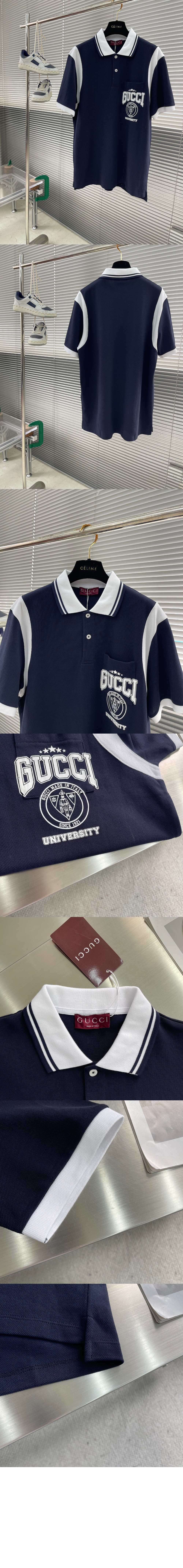 미러급레플리카사이트 | 명품레플리카 전문 쇼핑몰  | 퍼스트원 - 코튼 피케 프린트 폴로 셔츠 > 구찌