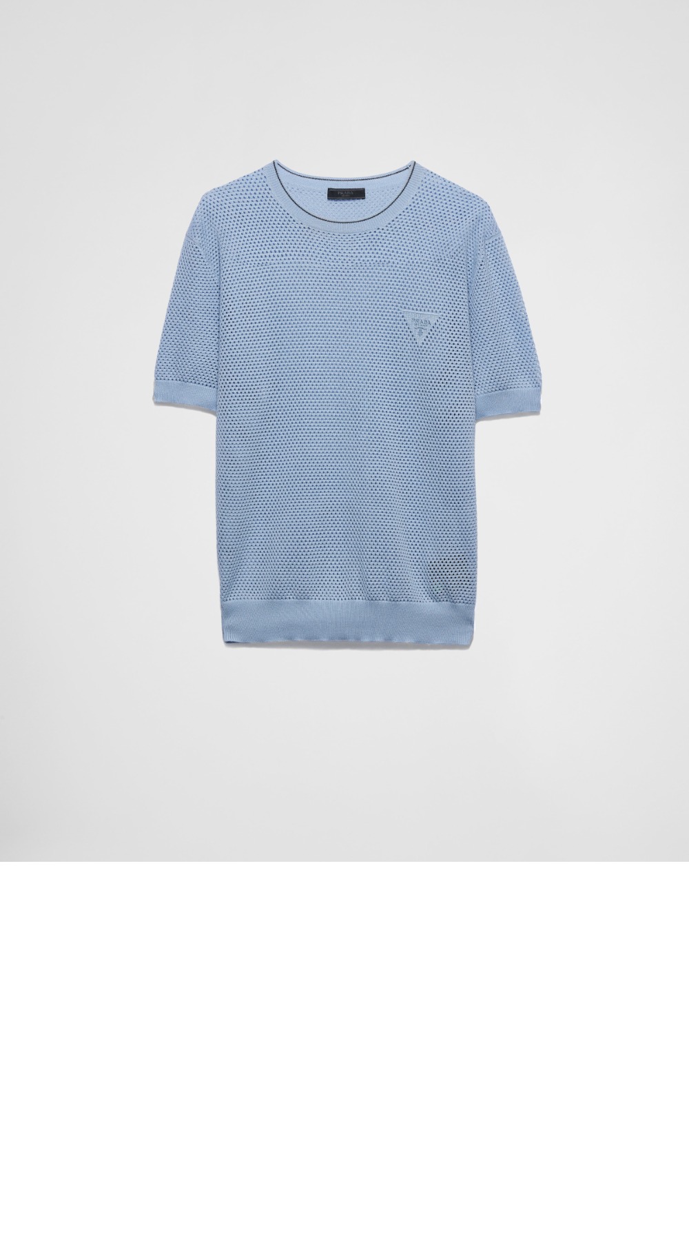 미러급레플리카사이트 | 명품레플리카 전문 쇼핑몰  | 퍼스트원 - 쇼트 슬리브 실크 및 코튼 스웨터 > 프라다