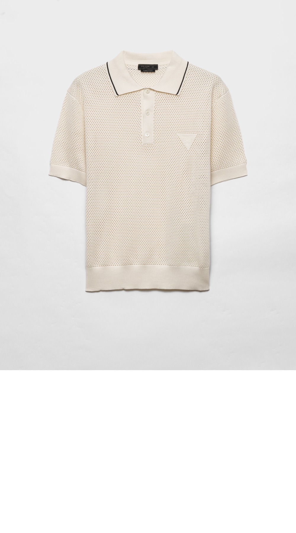 미러급레플리카사이트 | 명품레플리카 전문 쇼핑몰  | 퍼스트원 - 실크 앤 코튼 폴로 셔츠 > 프라다