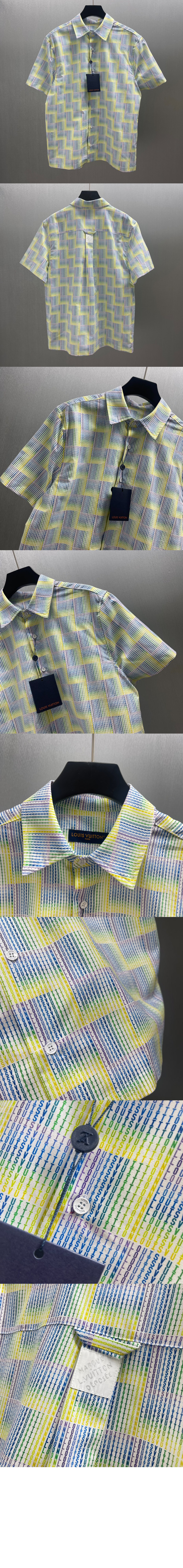 미러급레플리카사이트 | 명품레플리카 전문 쇼핑몰  | 퍼스트원 - 그래픽 프린티드 쇼트 슬리브드 셔츠 > 루이비통